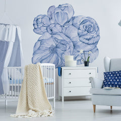 Brassica Blue – Tapeta Koło Standard
