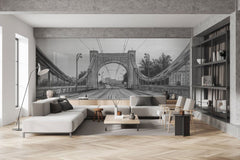 Bridge B&W – Tapeta na wymiar