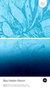 Blue Ombre Flower – Próbka Tapety