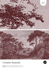 Cartagine Burgundy – Próbka Tapety