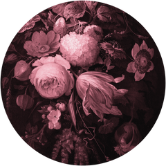 Boudoir Pink – Tapeta Koło Standard