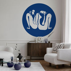 Couple Cobalt – Tapeta Koło Standard