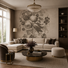 Boudoir Greige – Tapeta w rolkach