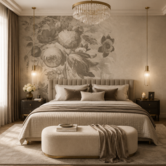 Boudoir Greige – Tapeta w rolkach
