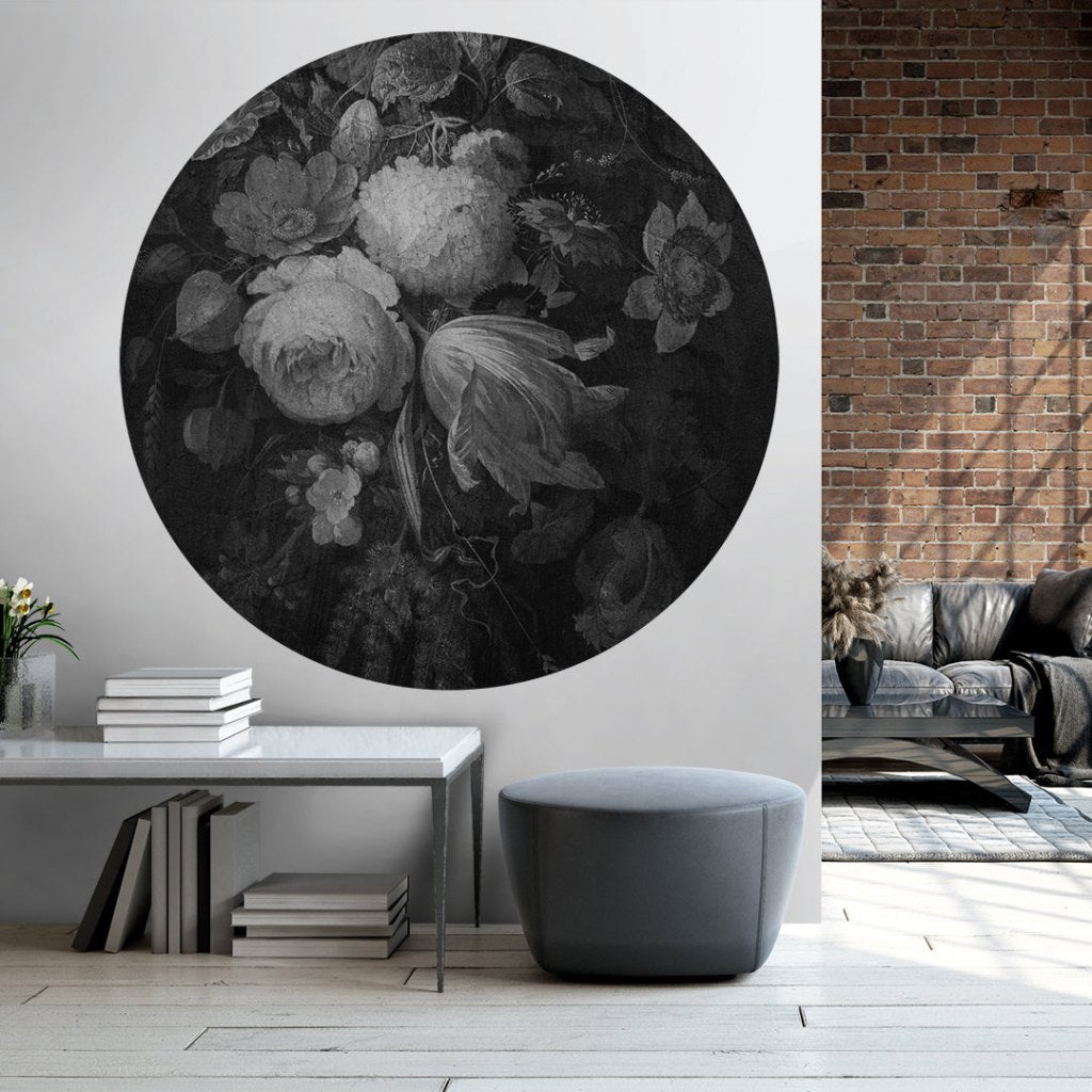 Boudoir Grey – Tapeta Koło Standard