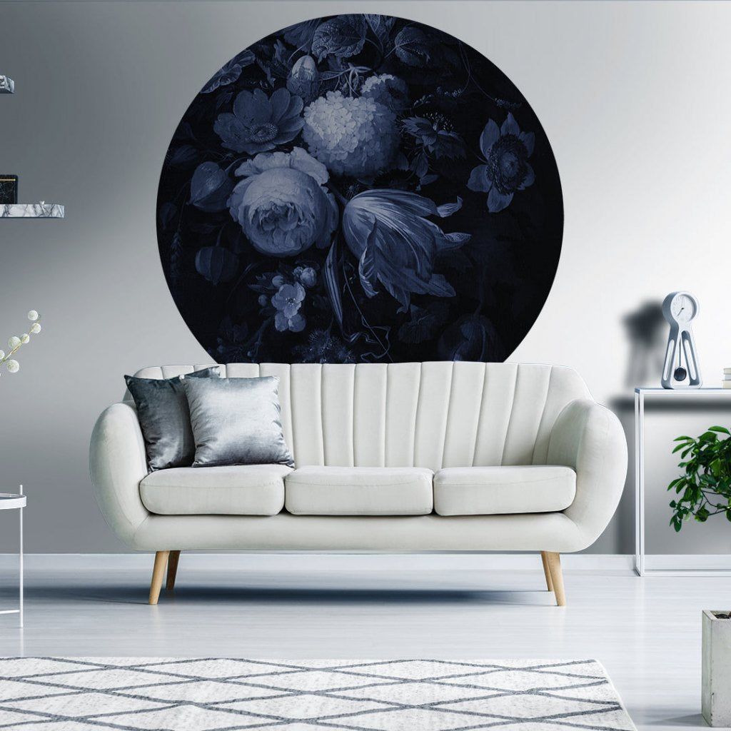Boudoir Navy – Tapeta Koło Standard