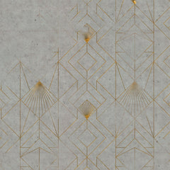 Concrete Fan Gold – Tapeta na wymiar
