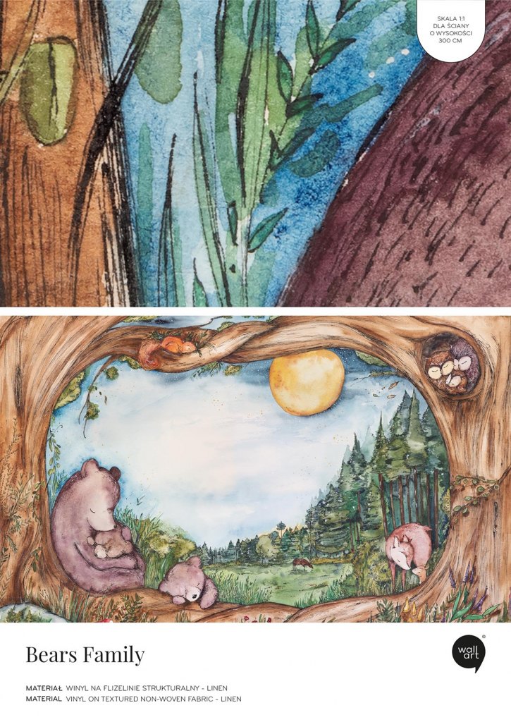 Bears Family – Próbka Tapety