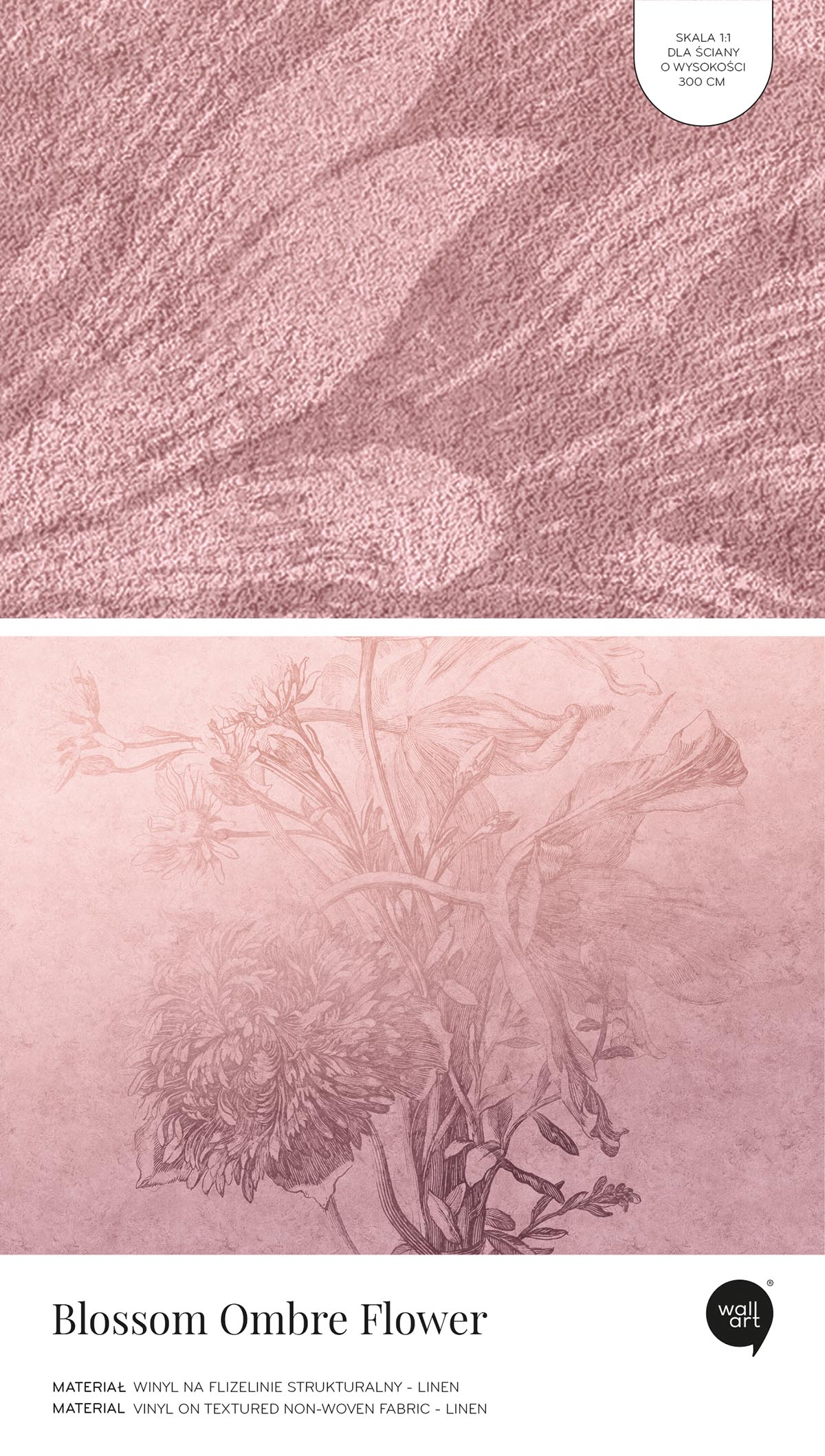 Blossom Ombre Flower – Próbka Tapety