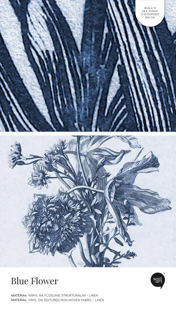 Blue Flower – Próbka Tapety