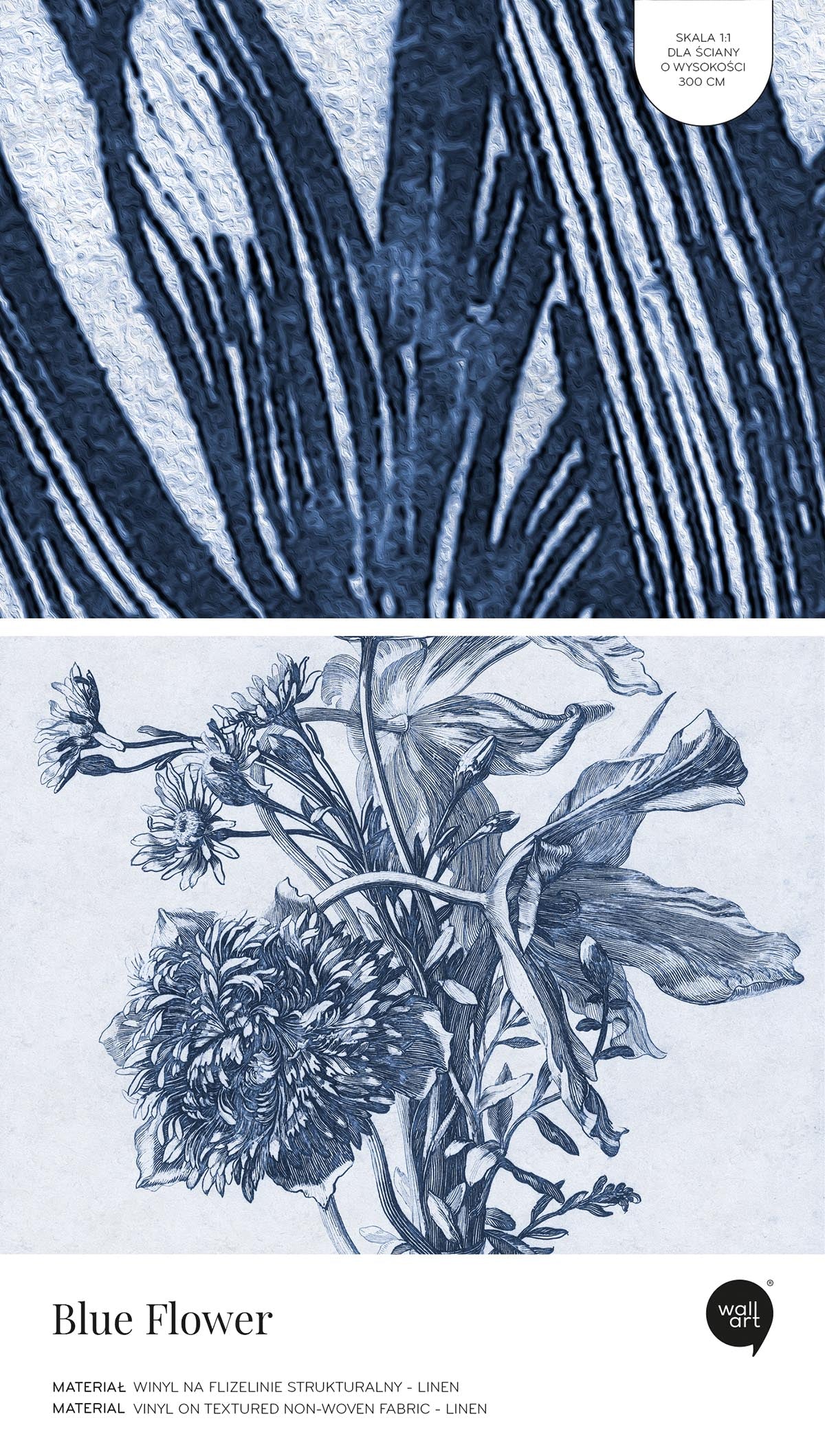 Blue Flower – Próbka Tapety