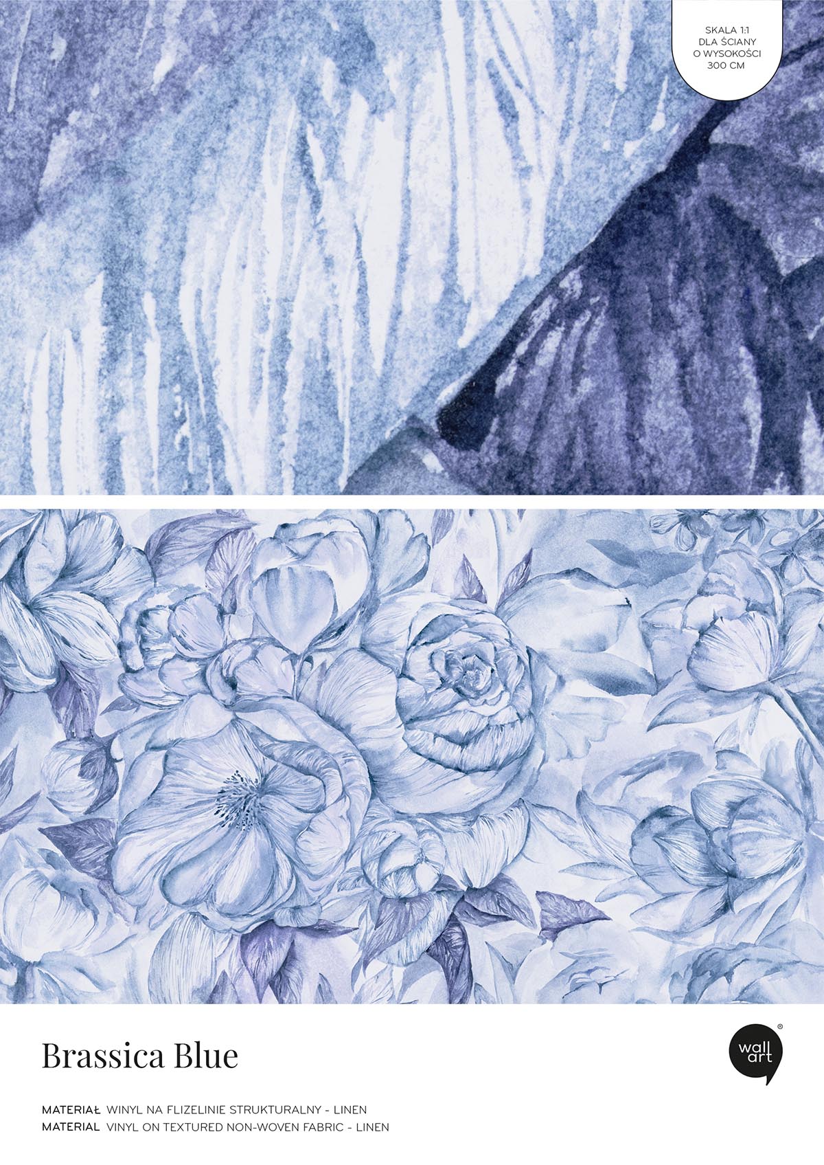 Brassica Blue – Próbka Tapety