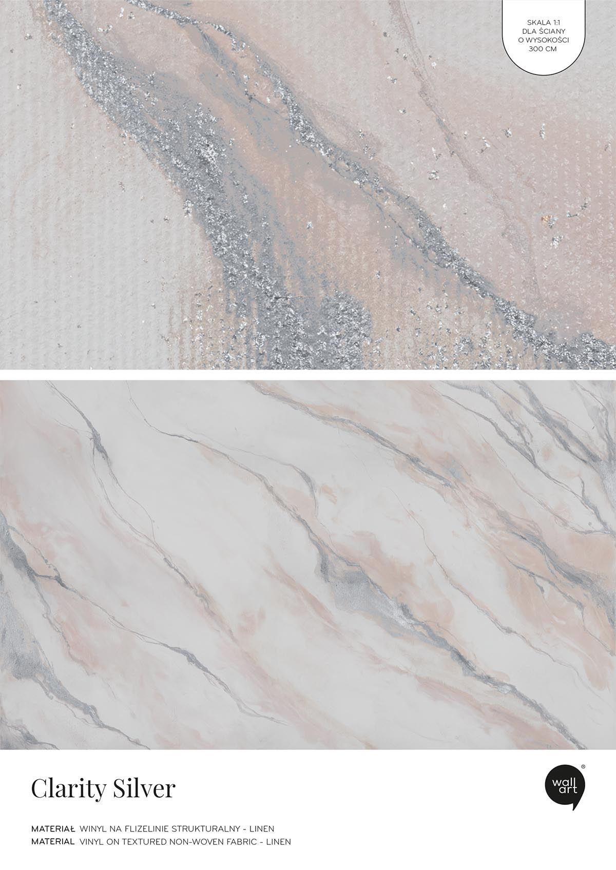 Clarity Silver – Próbka Tapety
