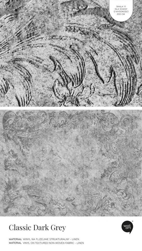 Classic Dark Grey – Próbka Tapety