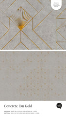 Concrete Fan Gold – Próbka Tapety