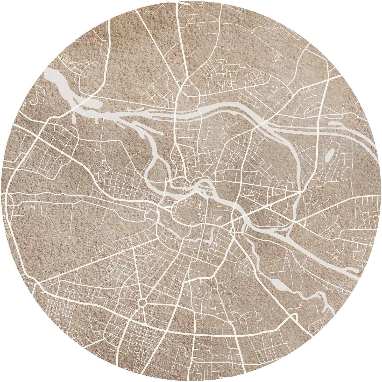Breslau Beige – Tapeta Koło Standard