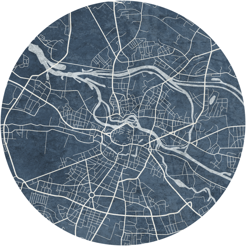 Breslau Blue – Tapeta Koło Standard