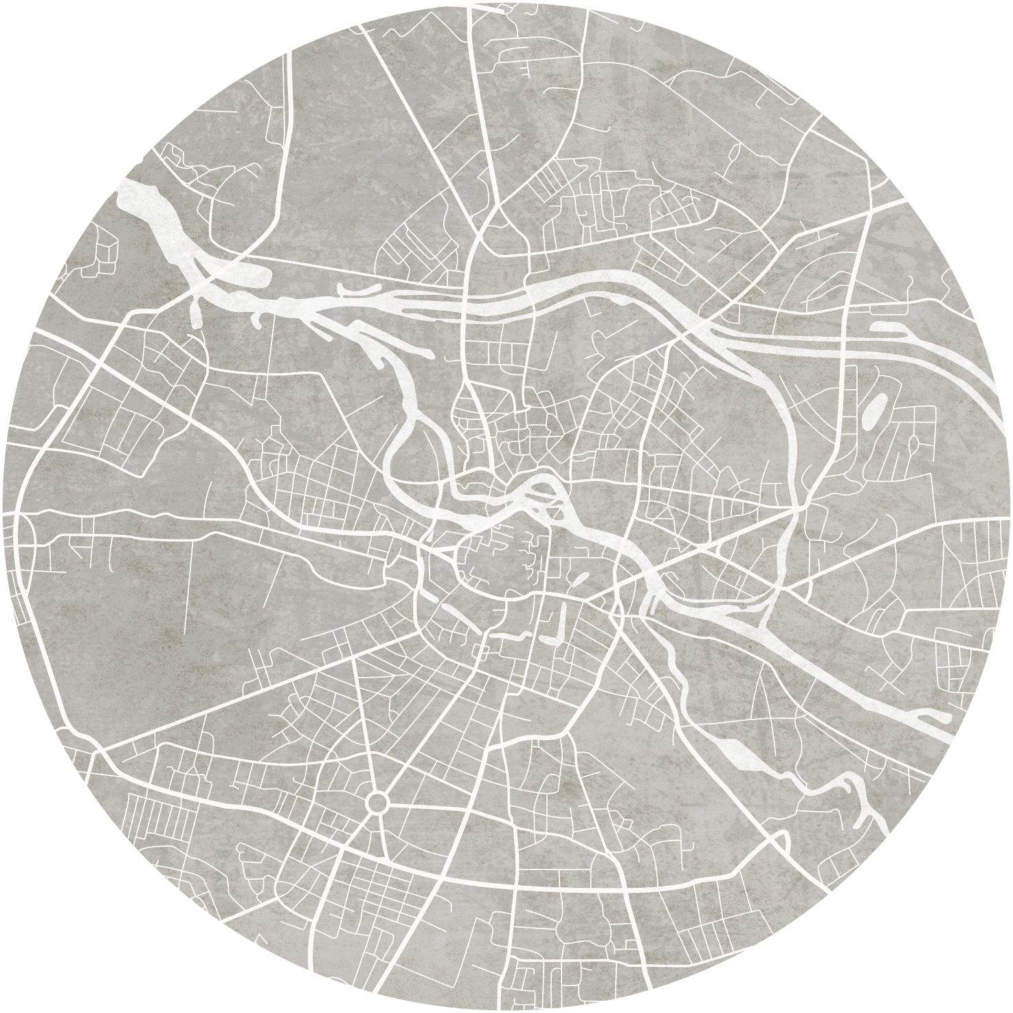 Breslau Grey – Tapeta Koło Standard