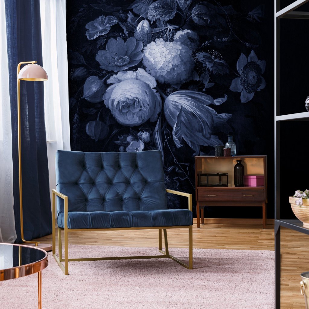 Boudoir Navy – Tapeta w rolkach
