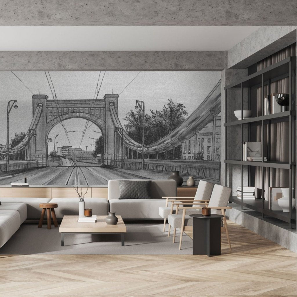 Bridge B&W – Tapeta w rolkach