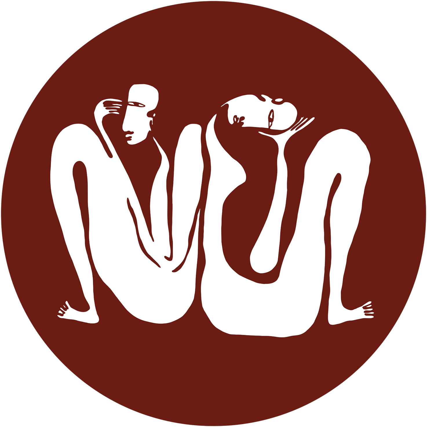 Couple Burgundy – Tapeta Koło Standard