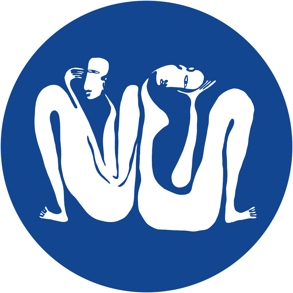 Couple Cobalt – Tapeta Koło Standard