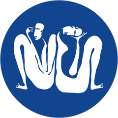 Couple Cobalt – Tapeta Koło Standard