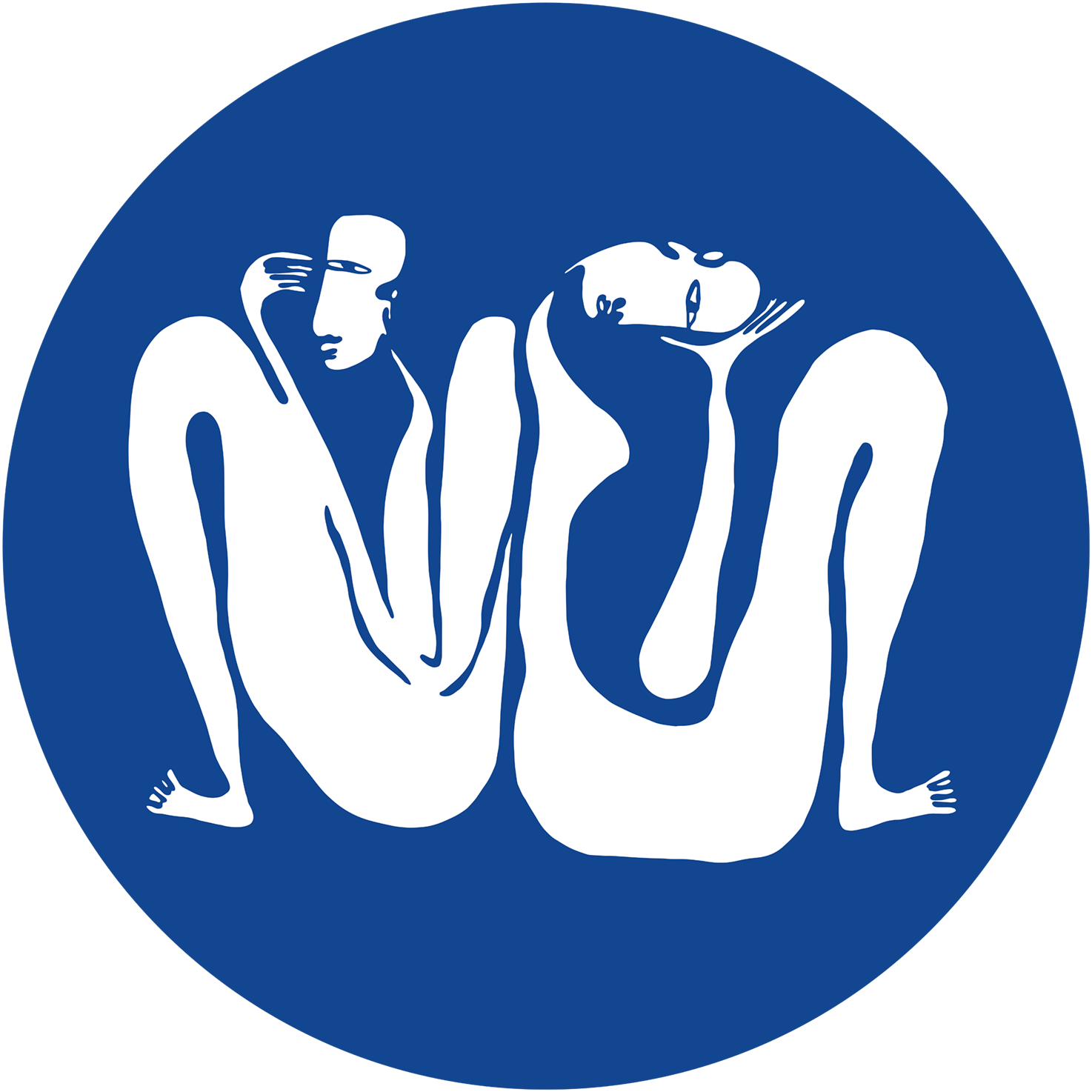 Couple Cobalt – Tapeta Koło Standard