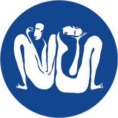 Couple Cobalt – Tapeta Koło Standard