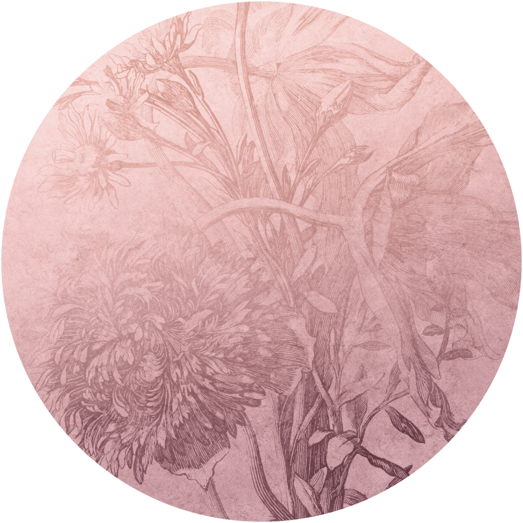 Blossom Ombre Flower – Tapeta Koło Standard