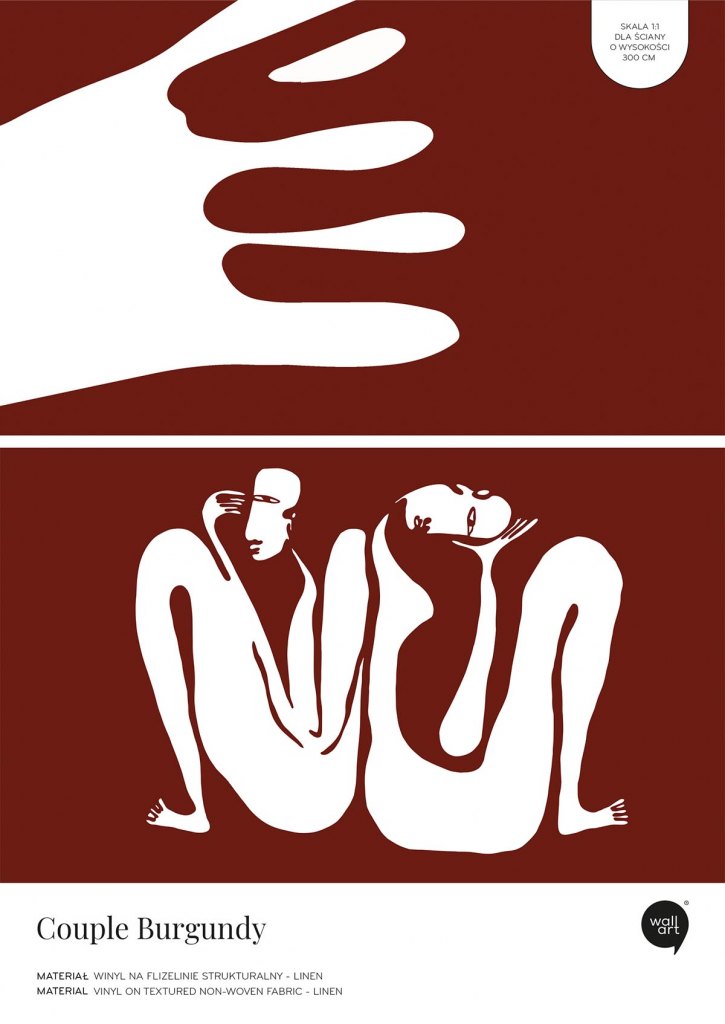 Couple Burgundy – Próbka Tapety