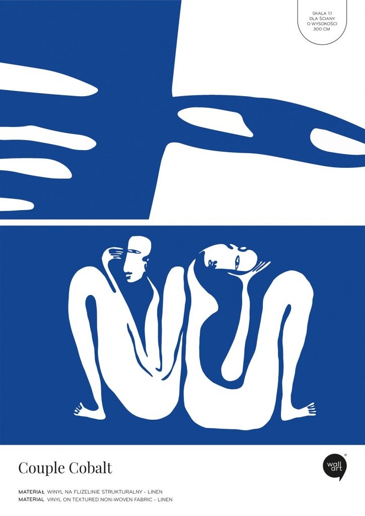 Couple Cobalt – Próbka Tapety