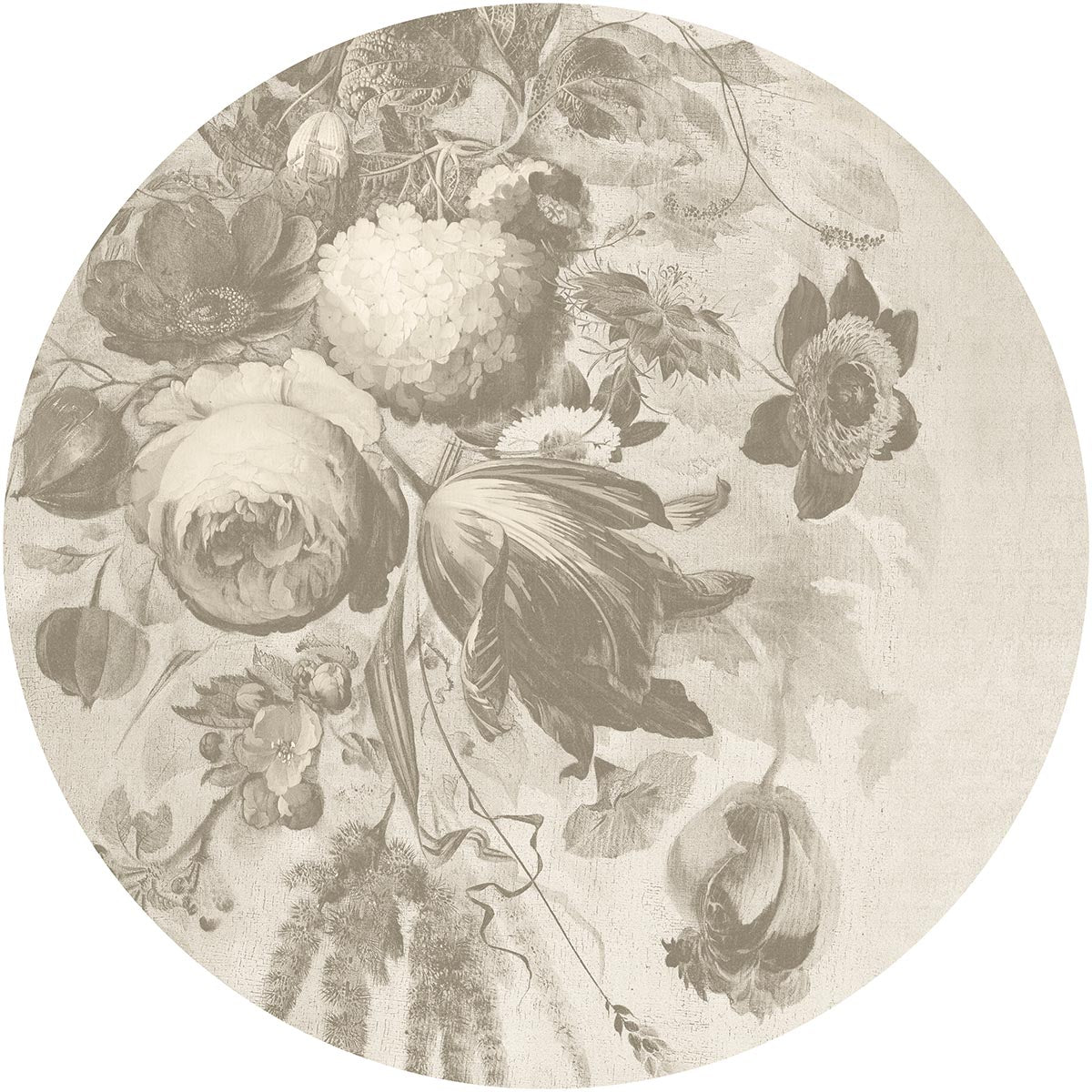 Boudoir Greige – Tapeta Koło Standard
