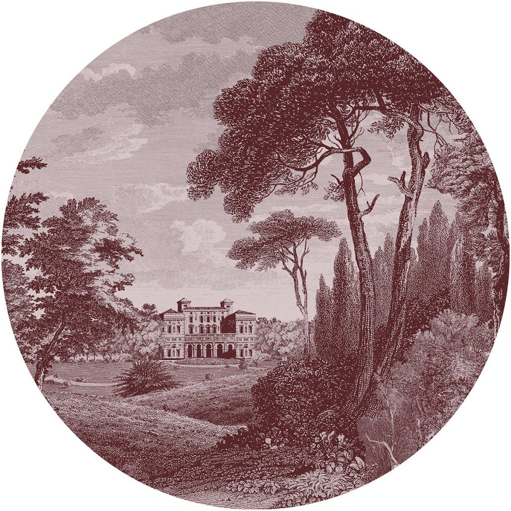 Cartagine Burgundy – Tapeta Koło Standard