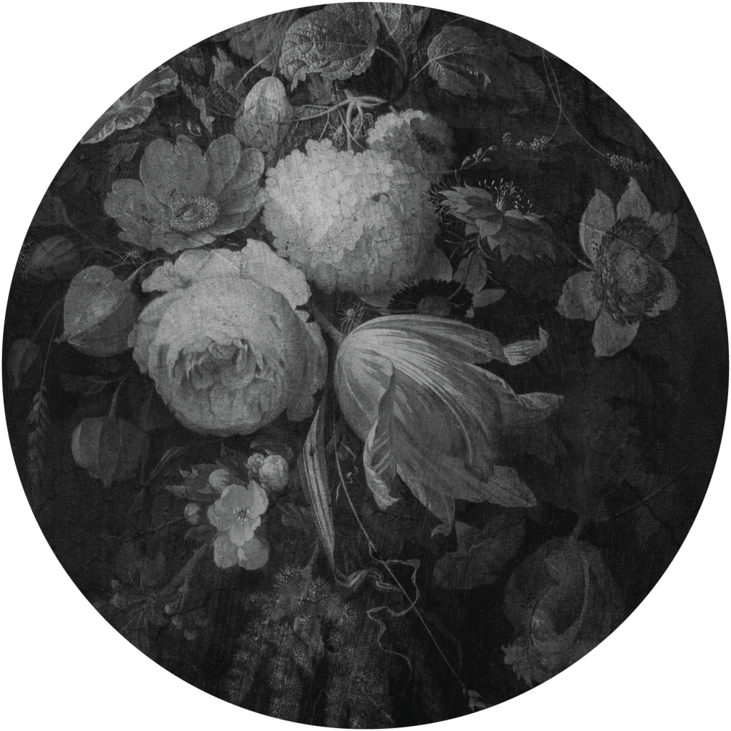 Boudoir Grey – Tapeta Koło Standard