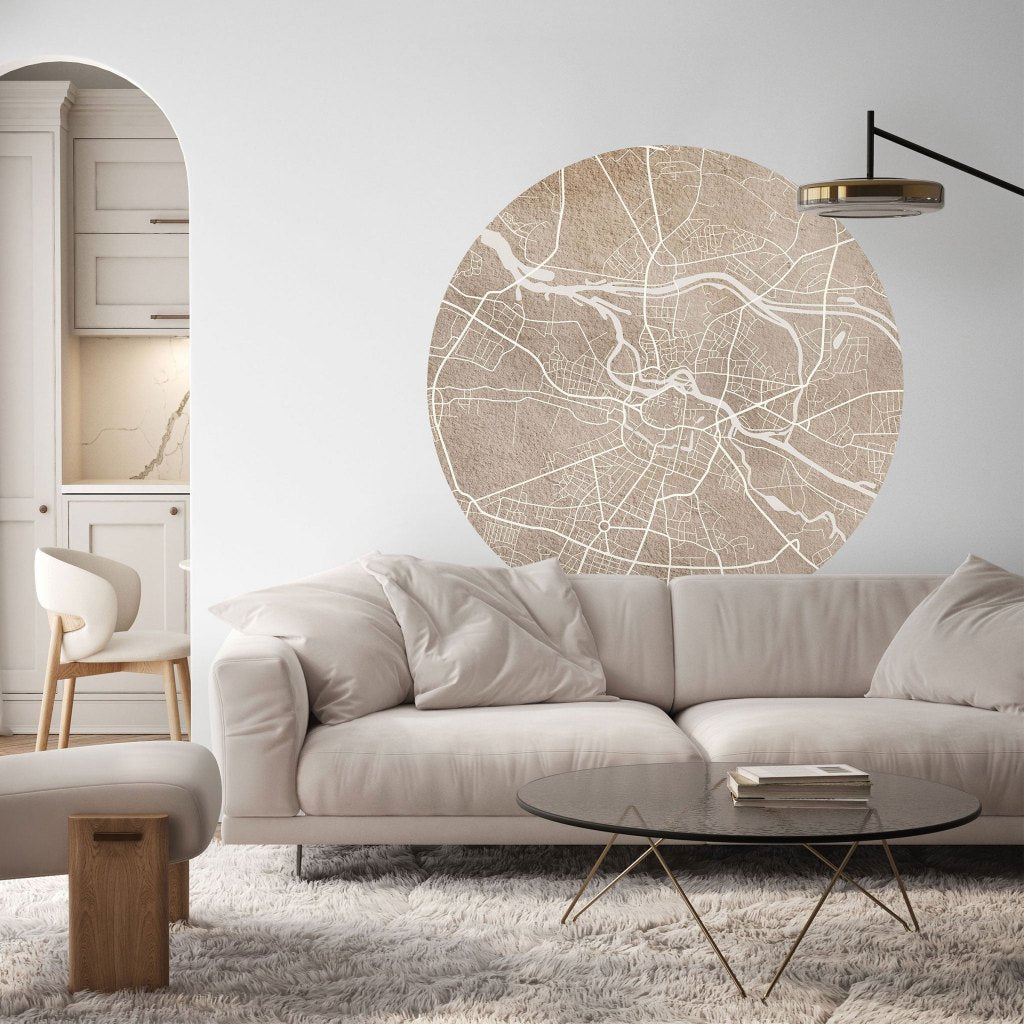 Breslau Beige – Tapeta Koło Standard