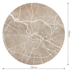 Breslau Beige – Tapeta Koło Standard