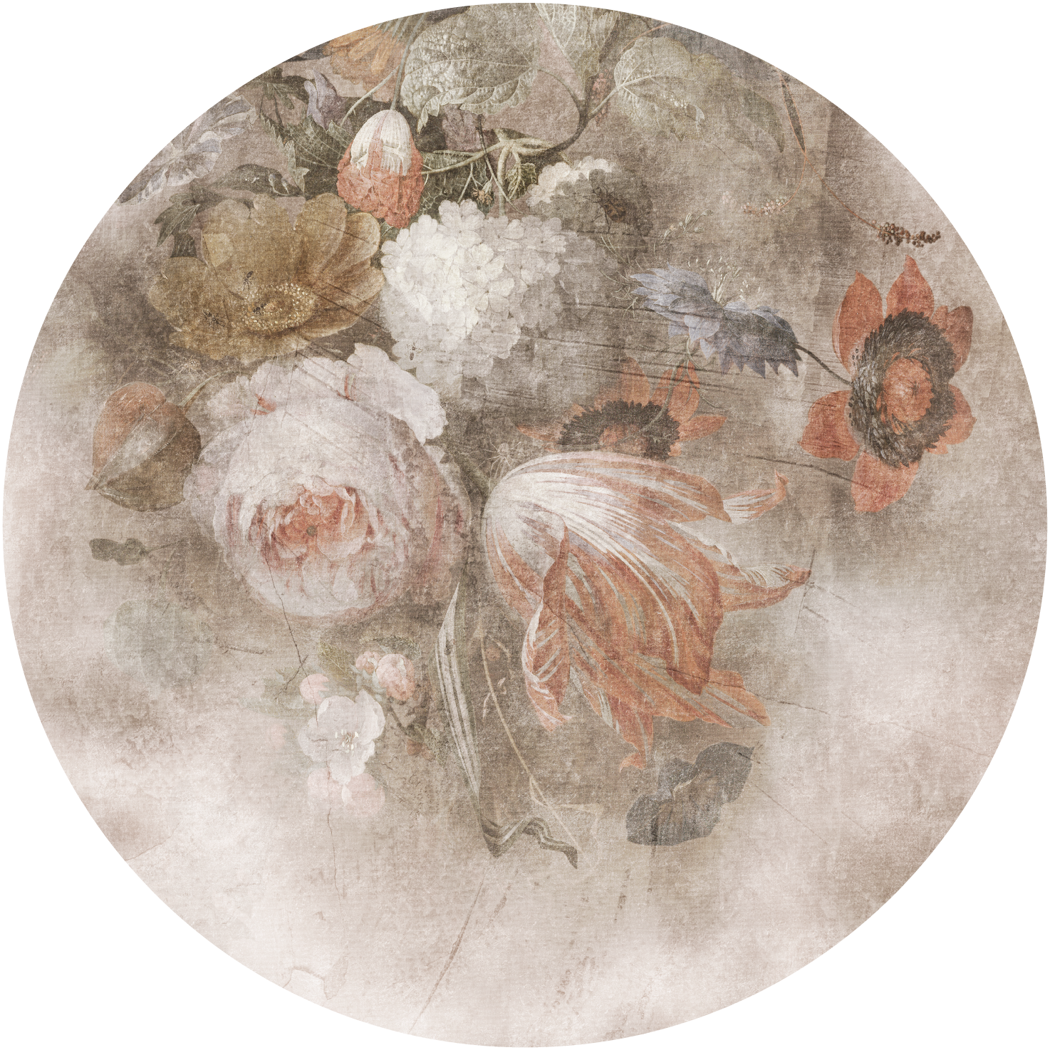 Boudoir Vintage – Tapeta Koło Standard
