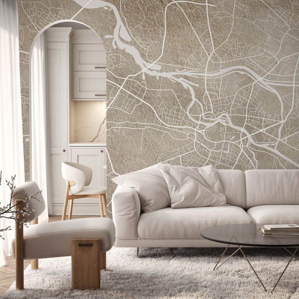 Breslau Beige – Tapeta na wymiar