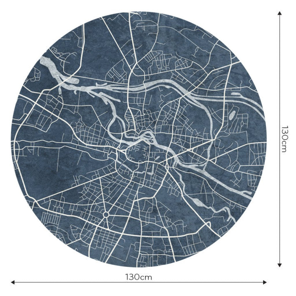 Breslau Blue – Tapeta Koło Standard