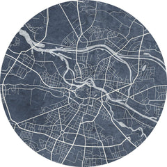 Breslau Blue – Tapeta Koło Standard