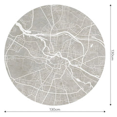Breslau Grey – Tapeta Koło Standard