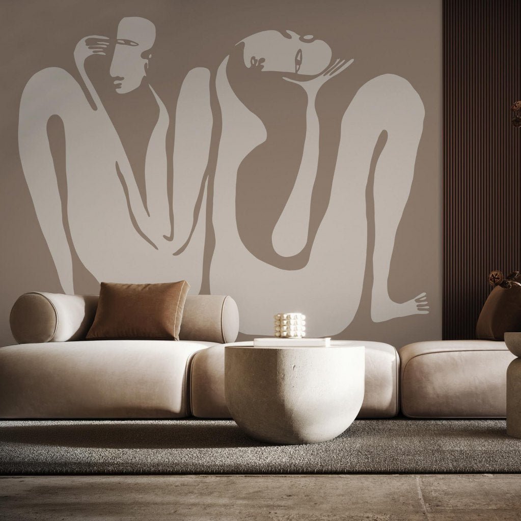 Couple Beige – Tapeta na wymiar