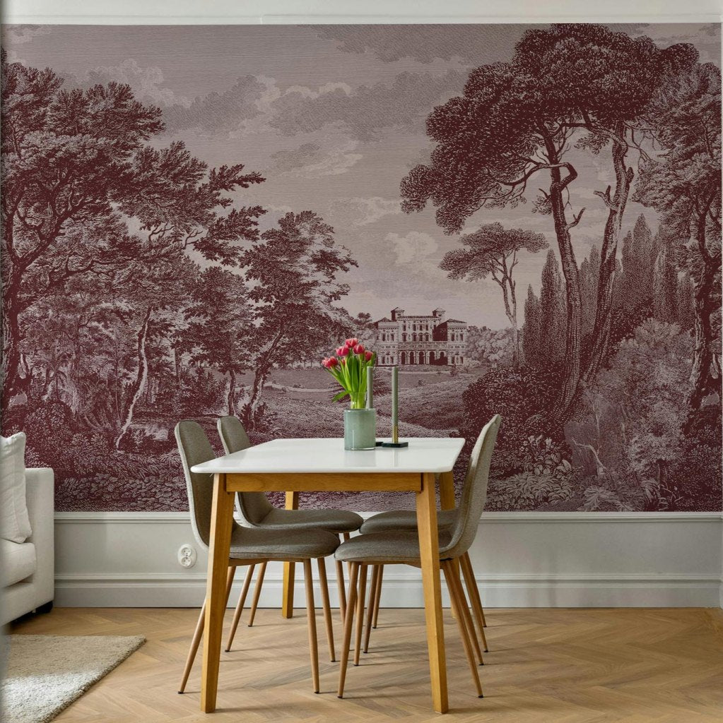 Cartagine Burgundy – Tapeta w rolkach