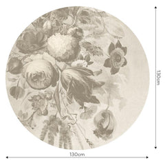 Boudoir Greige – Tapeta Koło Standard