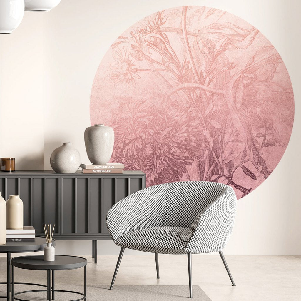 Blossom Ombre Flower – Tapeta Koło Standard