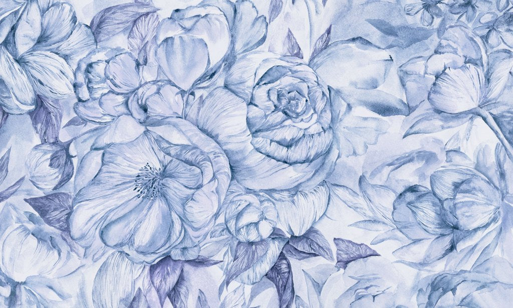 Brassica Blue – Tapeta w rolkach