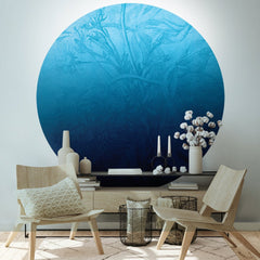 Blue Ombre Flower – Tapeta Koło Standard