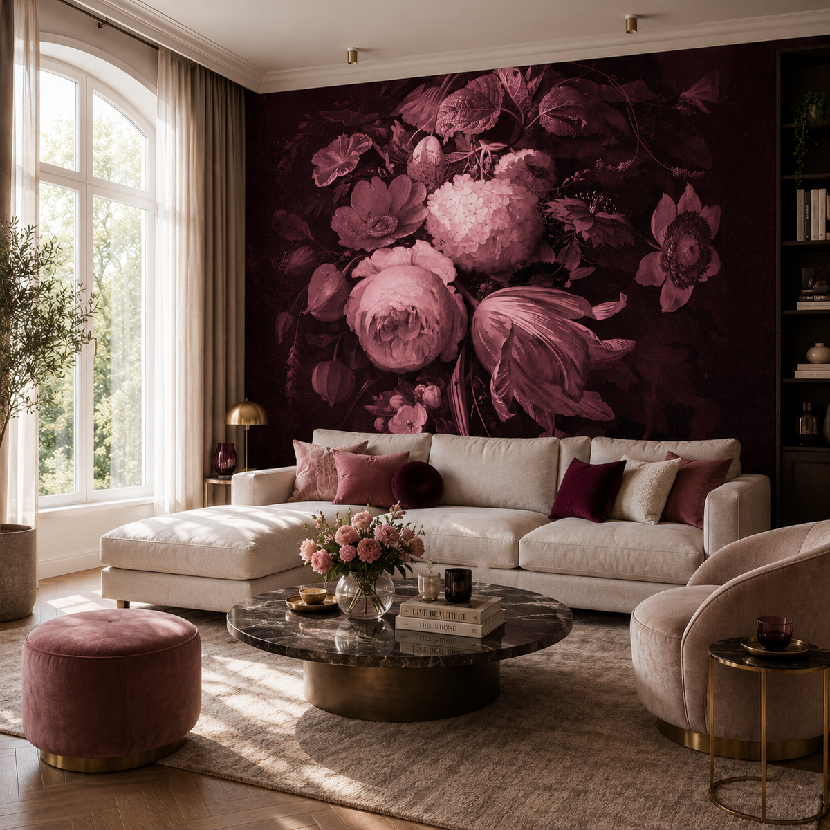 Boudoir Pink – Tapeta na wymiar