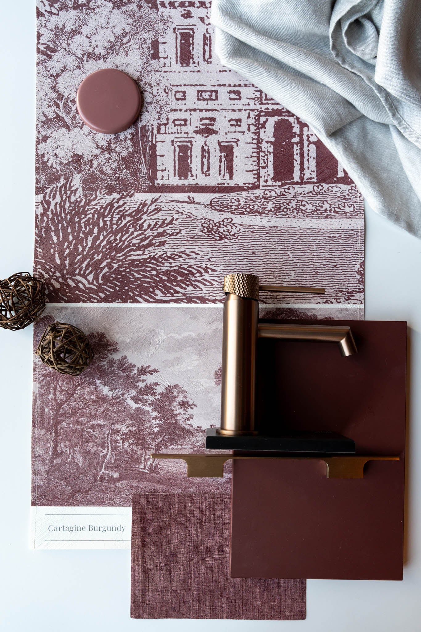 Cartagine Burgundy – Tapeta na wymiar